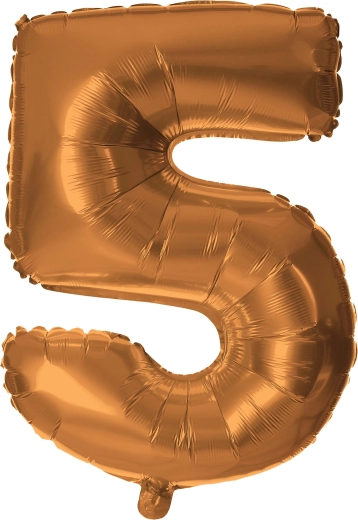 Foliasti balon številka 5, 30 cm, bronast TORO