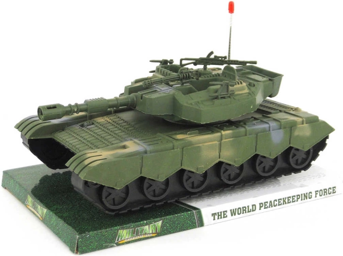 Plastični vojaški tank z vztrajnostnim pogonom 32 cm - 1 kos