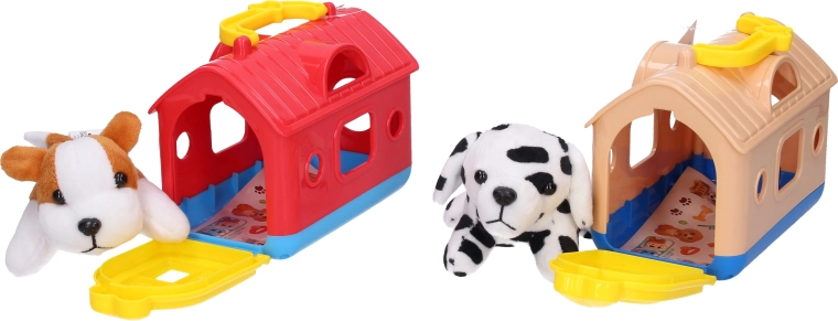 Plišasta žival v transporterju 15 cm – 1 kos