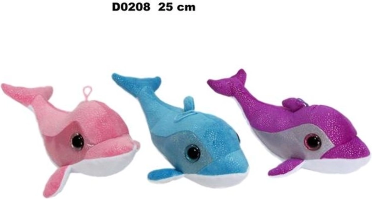 Delfin D-208 igrača za pse, mešanica 3 vrst, 25 cm