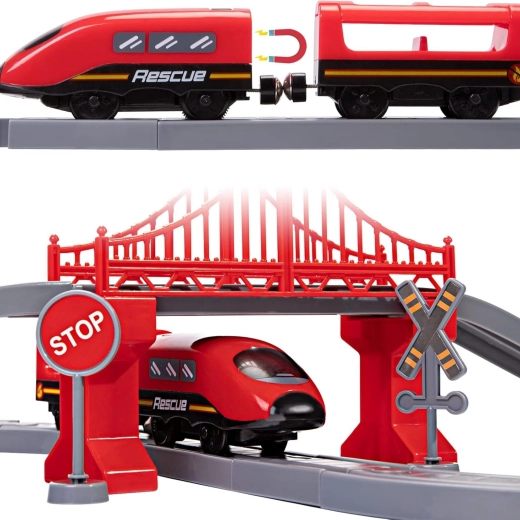 Električni vlak z zvoki in magnetnimi sklopkami