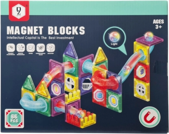 Magnetic building blocks – marble run - 1 piece