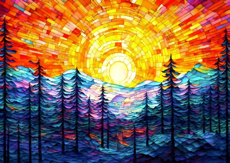 Enjoy Puzzle čudovit sončni zahod 1000 delcev