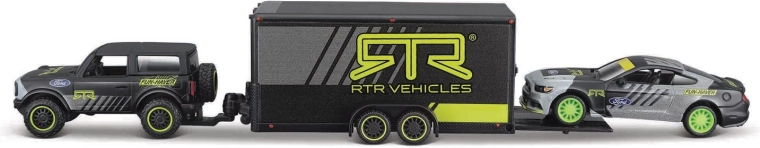 Maisto Design Team Haulers Ford Bronco s prikolico in Ford Mustang GT 1:64
