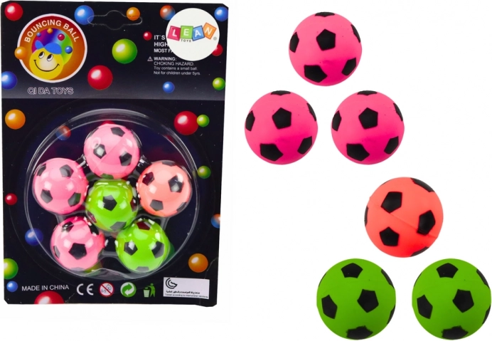 Set nogometnih gumijastih žogic 6 kos