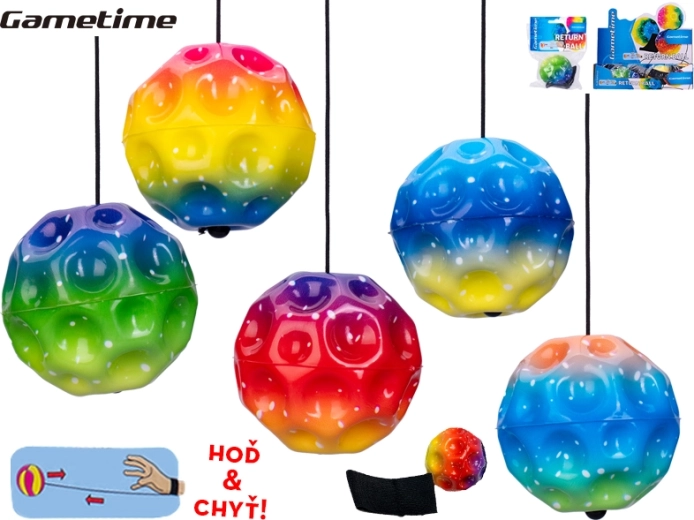 Pena žogica na elastiki, ki se vrača, za otroke