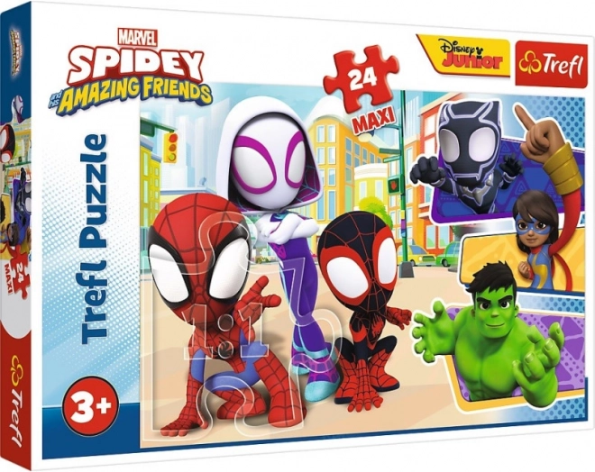 Maxi sestavljanka 24 kosov Marvel Spidey in njegovi čudoviti prijatelji Trefl