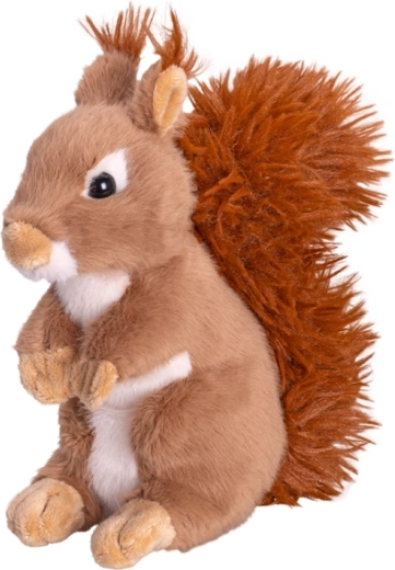 Plišasta veverica 20 cm – mehka igrača za otroke od rojstva