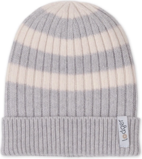 Lodger knitted merino hat stripe storm (6–12 months)