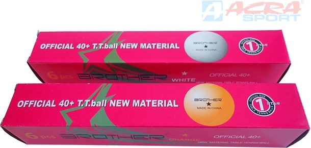 Brother žogice za namizni tenis 1star profi 40 mm – set 6 kosov