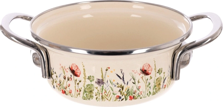 Odporno emajlirano jeklo z nerjavečim robom