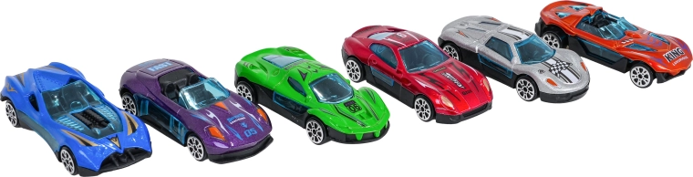 6 kovinskih avtomobilčkov v kompletu
