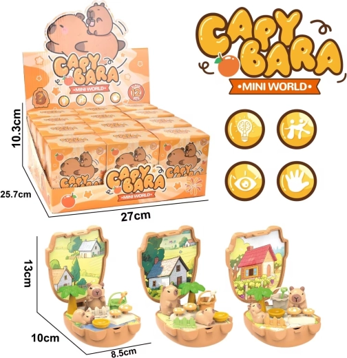 Figurica kapibare v škatlici – set 10 cm
