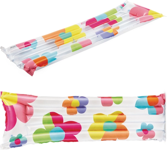 Napihljivo vodno ležalo z rožami INTEX 183 × 69 cm