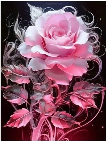 Diamantni mozaik Rožnati cvetovi