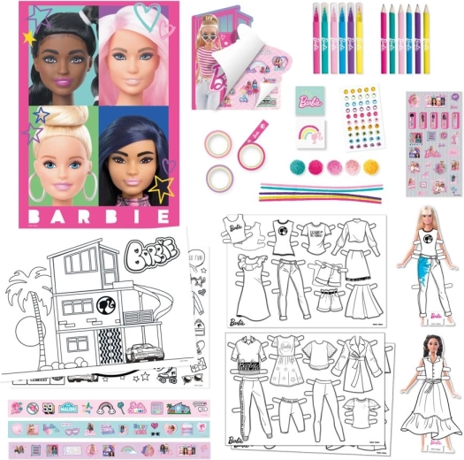 Barbie design for coloring and decorating