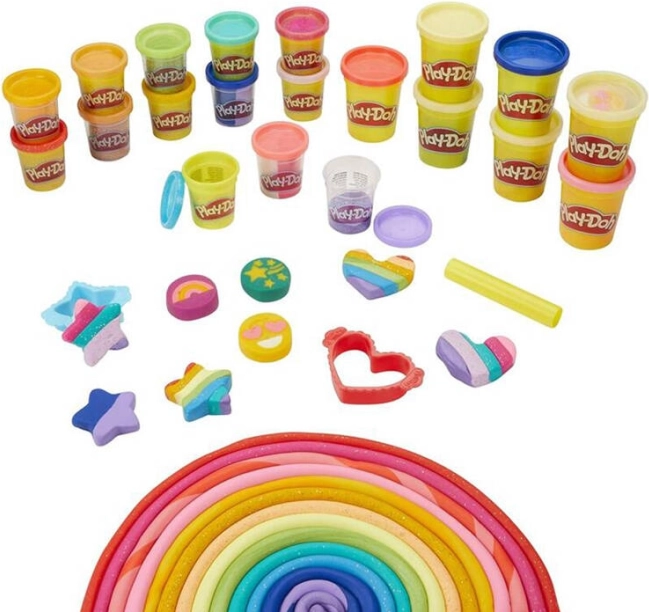 Velik ustvarjalni set Play-Doh z 21 tubami