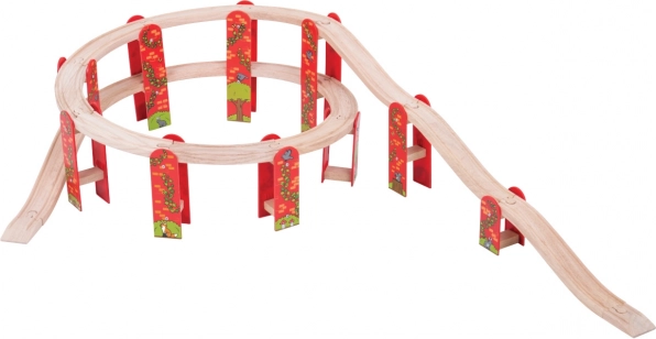 Bigjigs Rail večnivojna lesena železniška gradbena igrača
