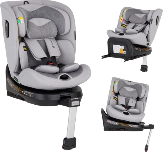Petite&Mars vrtljiv avtosedež Twistguard Pro i-Size gentle grey air 40–150 cm (0–36 kg)