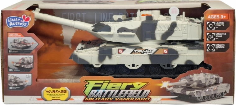 Vojaški tank s svetlobo in zvokom