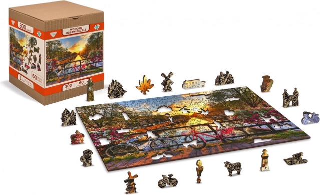 Lesene puzzle Kolesa v Amsterdamu