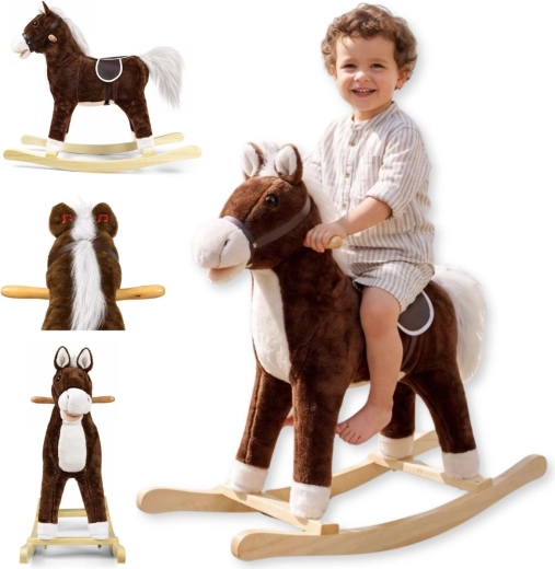 Gugalni konj Teddy temno rjav Milly Mally