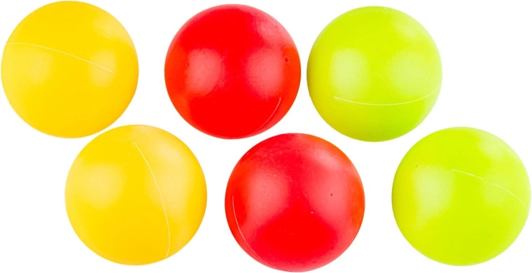 Colorful balls and a stable deer stand