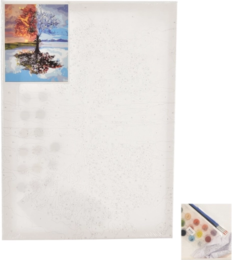 Slikanje po številkah – drevo 30 × 40 cm