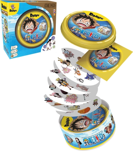 Asmodee Dobble One Piece – igra opazovanja v kovinski škatlici