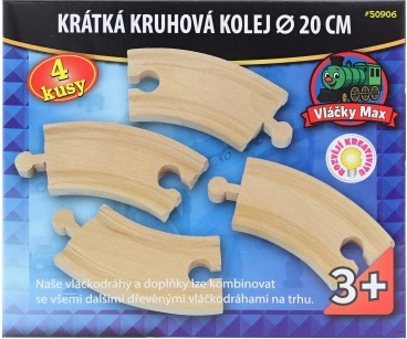 Vláčky Max kratke ukrivljene tirnice - 4 kosi