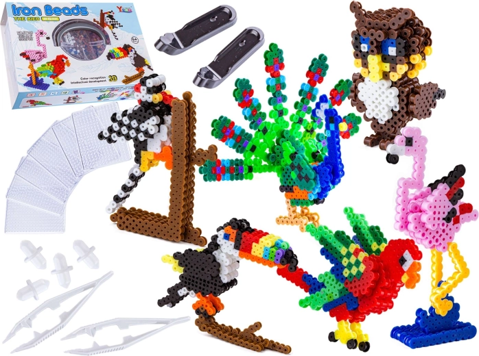 Likalne perlice 3D – ptice, komplet 3000 kos