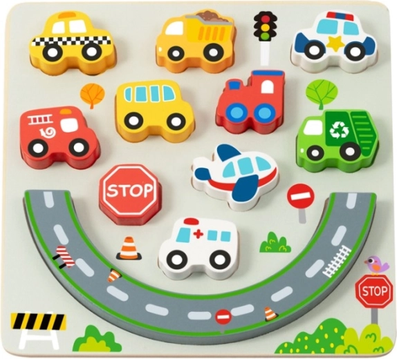 2Kids Toys ravnotežno vstavljalno sestavljanko City 2 v 1