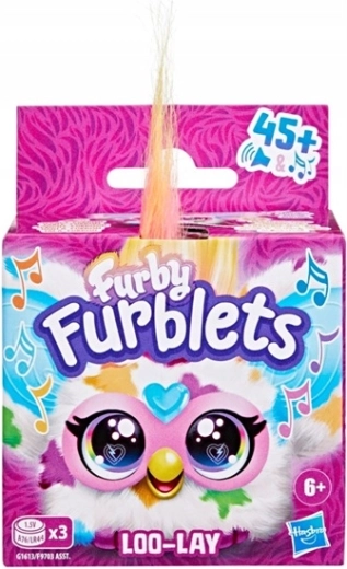 Furby Furblets Loo-Lay interaktivna mini plišasta igrača s sponko