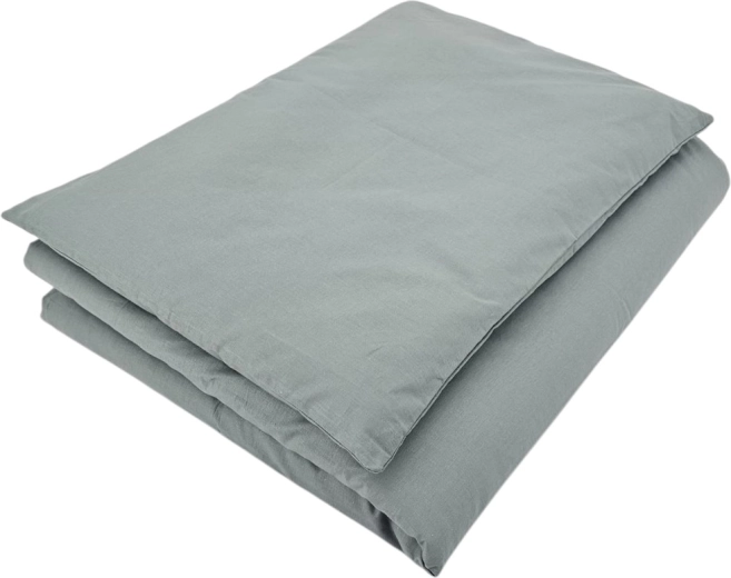 Bombažna posteljnina za otroško posteljico, 2-delna, 90 × 120 cm – Olivno zelena