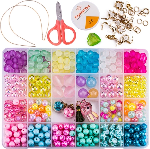 Bead set for making bracelets and jewelry