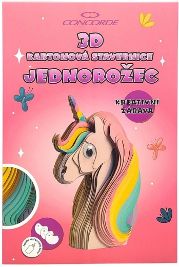 3D kartonska sestavljanka samoroga