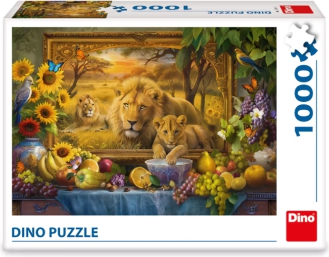 Vibranten in detajlen motiv levje družine