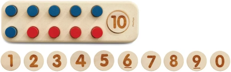 PlanToys leseni matematični komplet za seštevanje, odštevanje in množenje 1–20