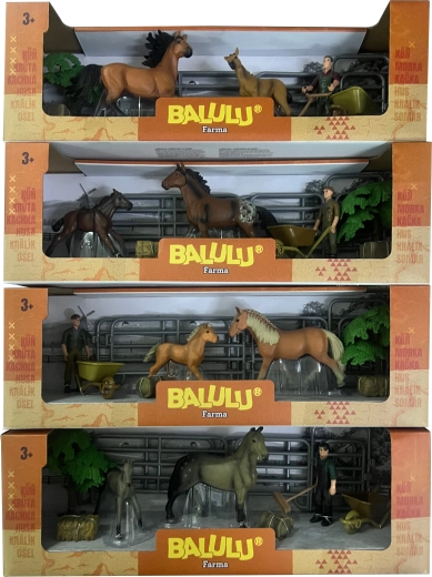 Balulu velik igralni komplet, konjska ograda z drevesom in dodatki – 1 kos