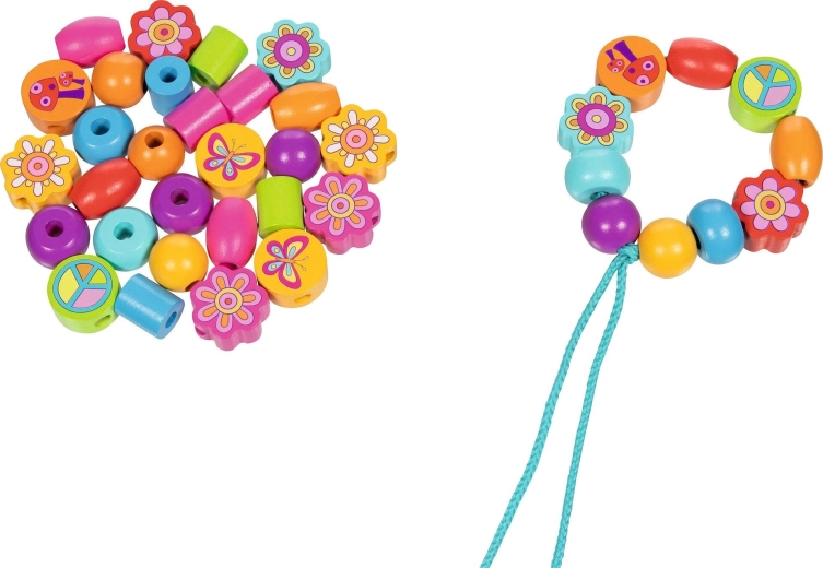 Flower Power Wooden Bead Set