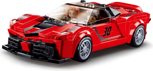 Sluban rdeči italijanski športnik Model Bricks gradbeni set