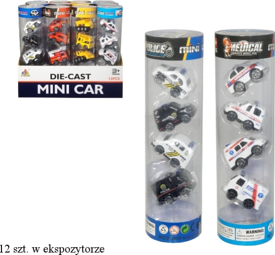 Mini avtomobilčki v tubi (gradbeni ali reševalni) - 1 kos