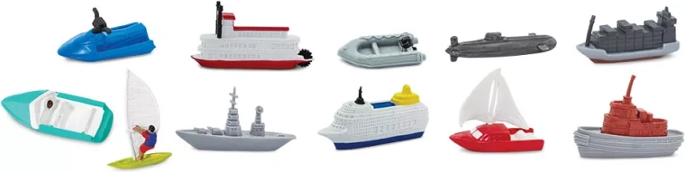Safari Ltd. bag with replicas of boats on the water (48 pcs)