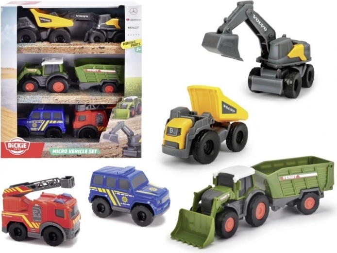 Dickie Toys City Micro set of vehicles 6 pcs