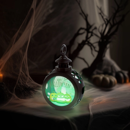 Halloweenska viseča LED-dekoracija buče