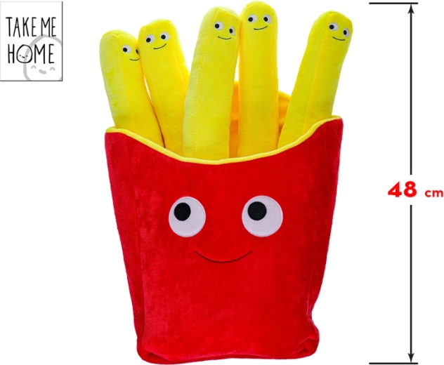 Plišasta igrača pomfri z obrazom 48 cm