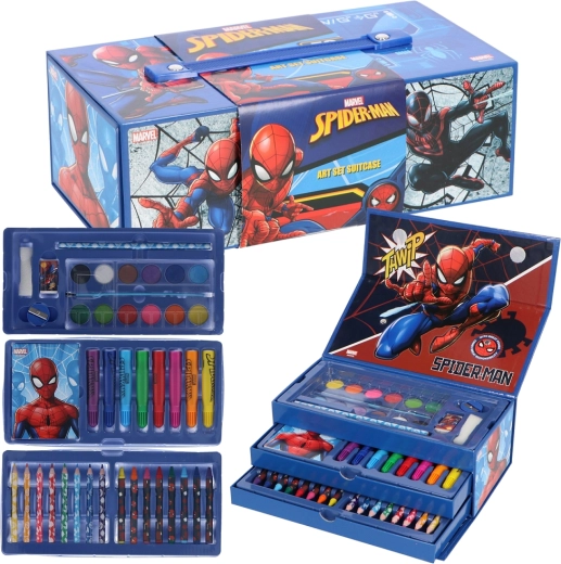 Drawing case with Spider-Man art set