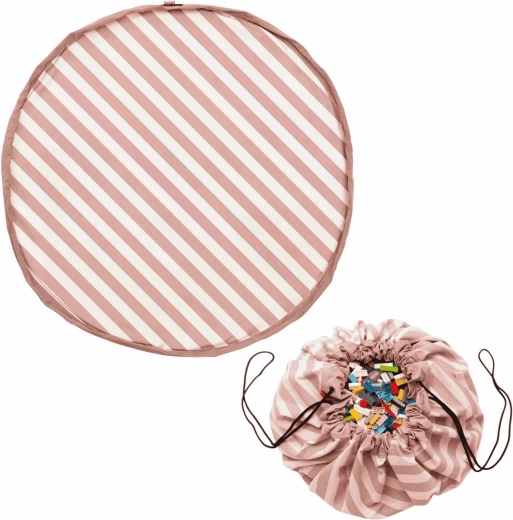 Play&Go Noomad original igralna odeja in vreča za igrače Stripes Pink - 1 kos