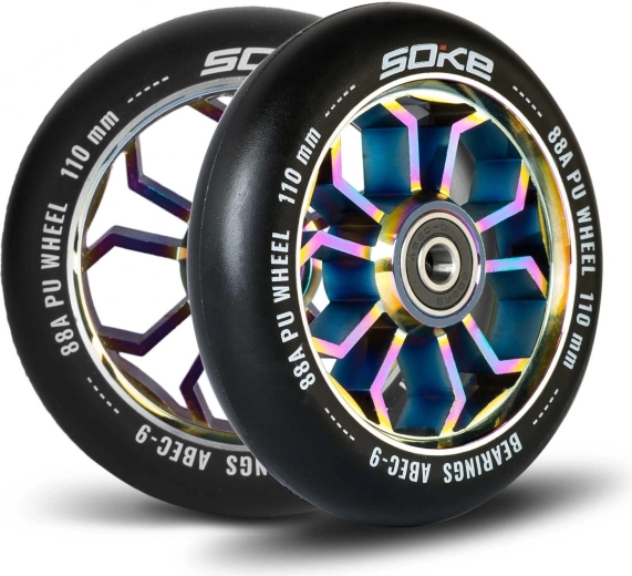 Soke kolesca za skiro 110 mm rainbow 2 kosa