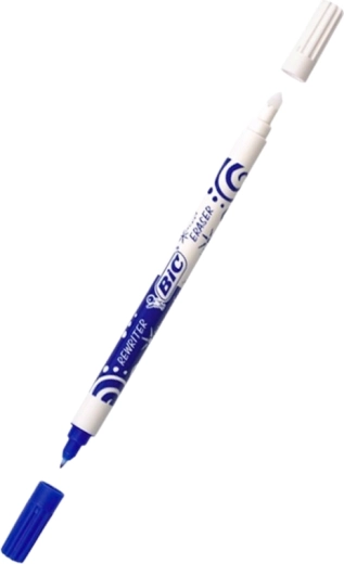 Obojestranski korektor za brisanje črnila BIC Ink Eater, moder